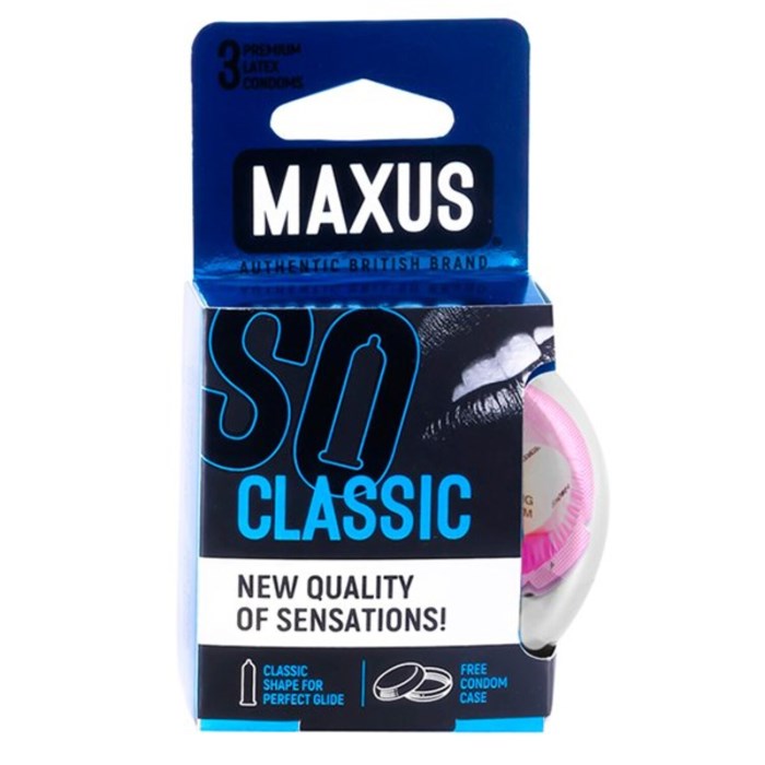 Презервативы в пластиковом кейсе классические MAXUS Classic №3 - фото 52896