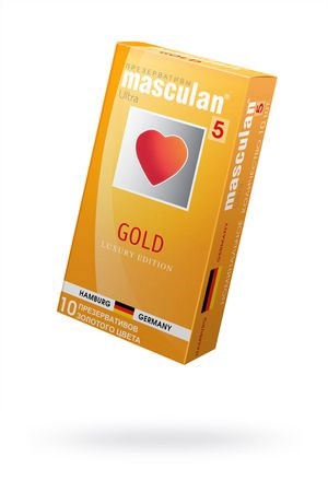 Презервативы Masculan 5 Ultra Золотого цвета, 10шт - фото 53144