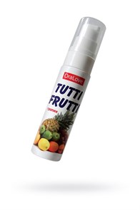 Съедобная гель-смазка TUTTI-FRUTTI для орального секса со вкусом экзотических фруктов 30г.